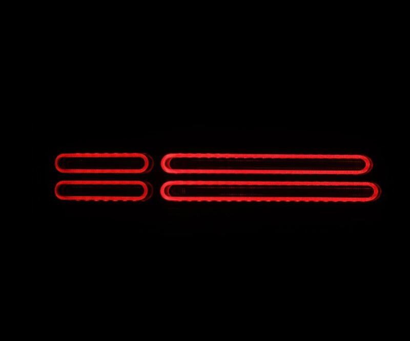 AlphaRex 691012 23-25 fits Nissan Z Nova-Series Quad-Loop Style Prismatic LED Tail Lights - Blk