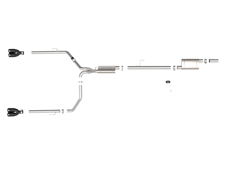 AFE 49-38084-B Series 3in-2-1/2in 304 SS Cat-Back 2020 fits Jeep Gladiator (JT
