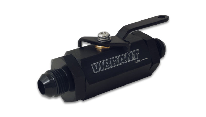 Vibrant 16748 -8AN to -8AN Male Shut Off Valve - Black