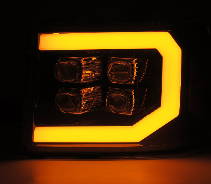 AlphaRex 880607 fits GMC 07-14 2500HD NOVA LED Proj Headlight Plank Style Matte