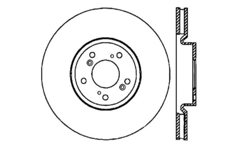 Stoptech 128.40069R Drilled Sport Brake Rotor