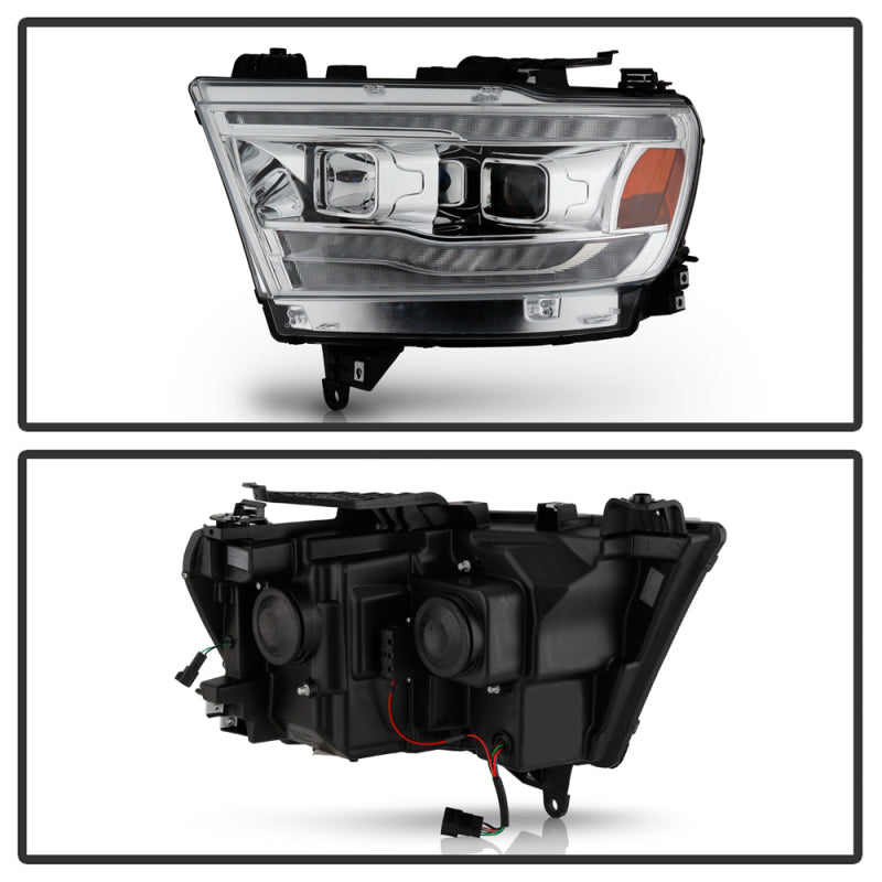 Spyder 5087409 fits Dodge 19-20 Ram Halogen Model Projector Headlights Chrome P
