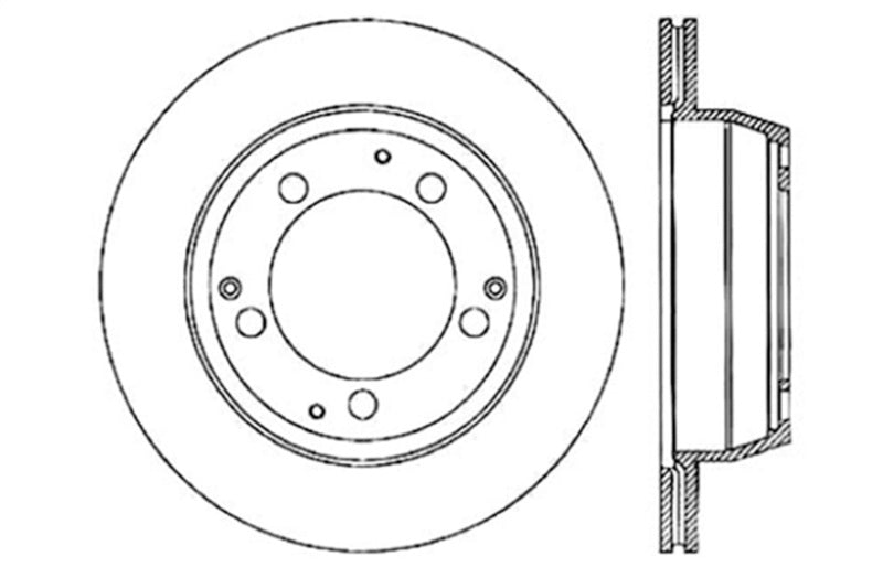 Stoptech 128.37019R Drilled Sport Brake Rotor