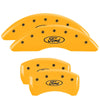 MGP 10261SFRDYL 4 Caliper Covers Engraved Front & Rear 24-25 fits Ford Mustang E