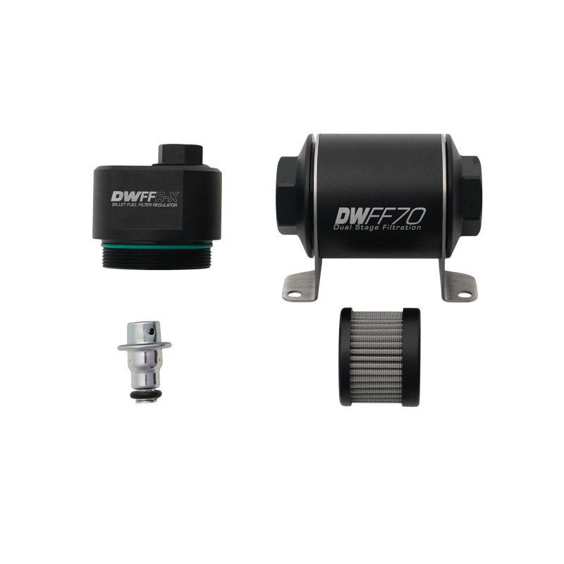 DeatschWerks 8-FFR-070-010K DWFFR-X 70mm Billet Fuel Filter Regulator - 10 Micron