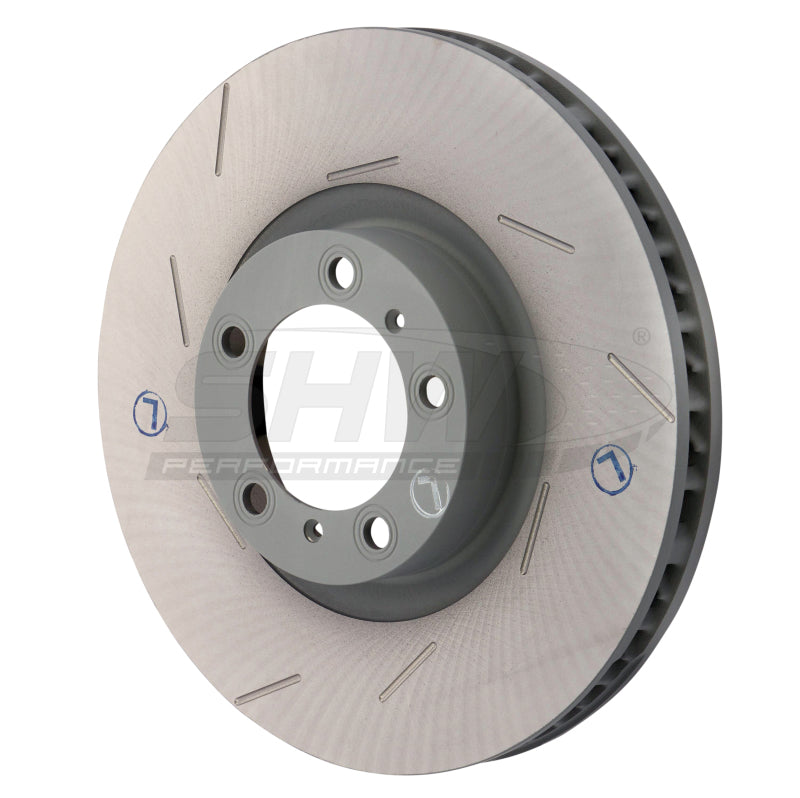 SHW Performance PFL39721 SHW 11-16 fits Porsche Panamera 4 3.6L w/o Ceramics Left Front Slotted Monobloc Brake Rotor (298615301B)