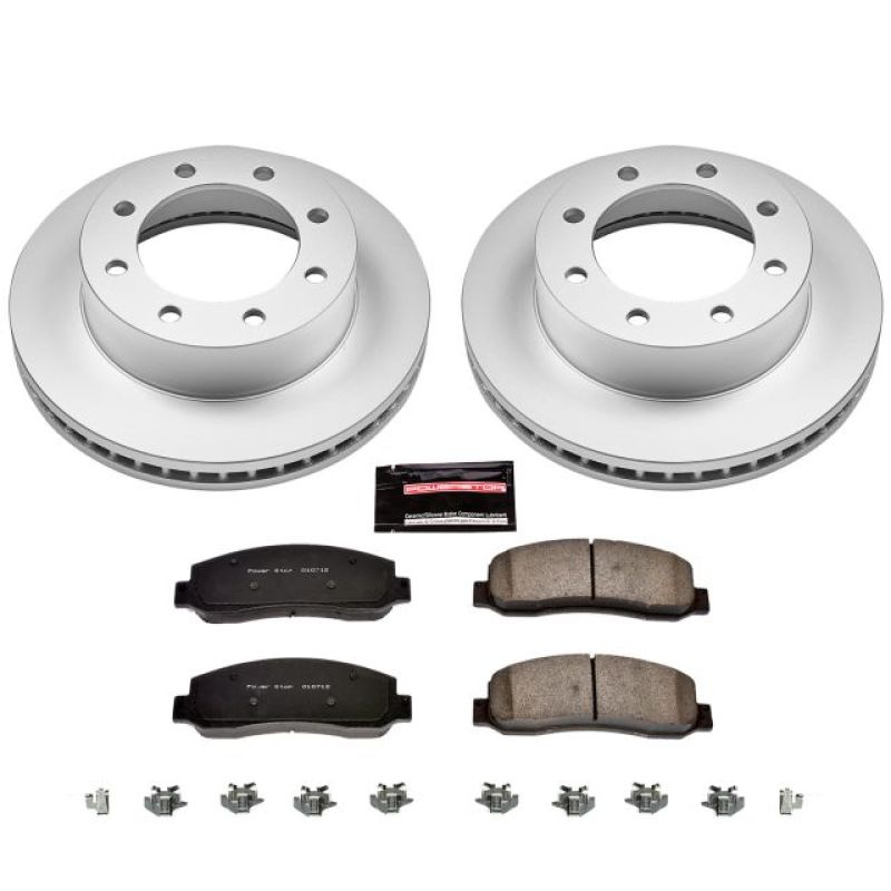PowerStop CRK1781 05-08 fits Ford F-250 Super Duty Front Z17 Coated Brake Kit