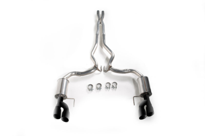 Roush 422093-BLK 18-23 fits Mustang 5.0L V8 Black Tip Cat Back Exhaust Kit (Quad Tip Non-Active)
