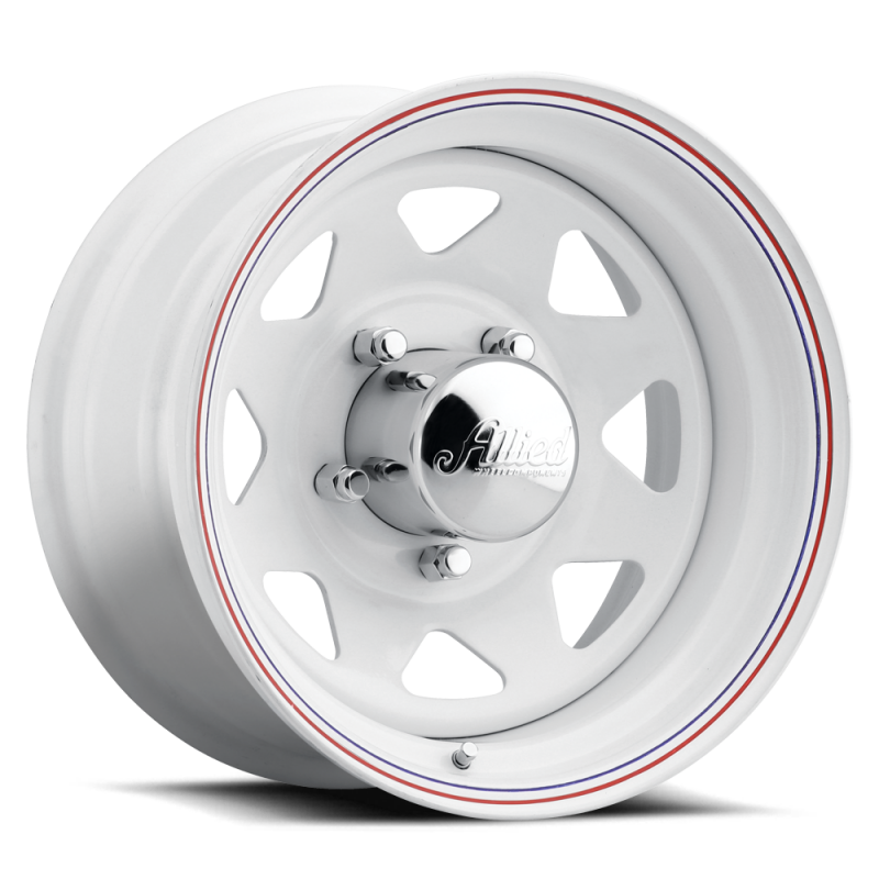 Raceline 8068080 80 Series 8 Spoke 16x8in / 8x6.5 BP / 4.5in BS - White