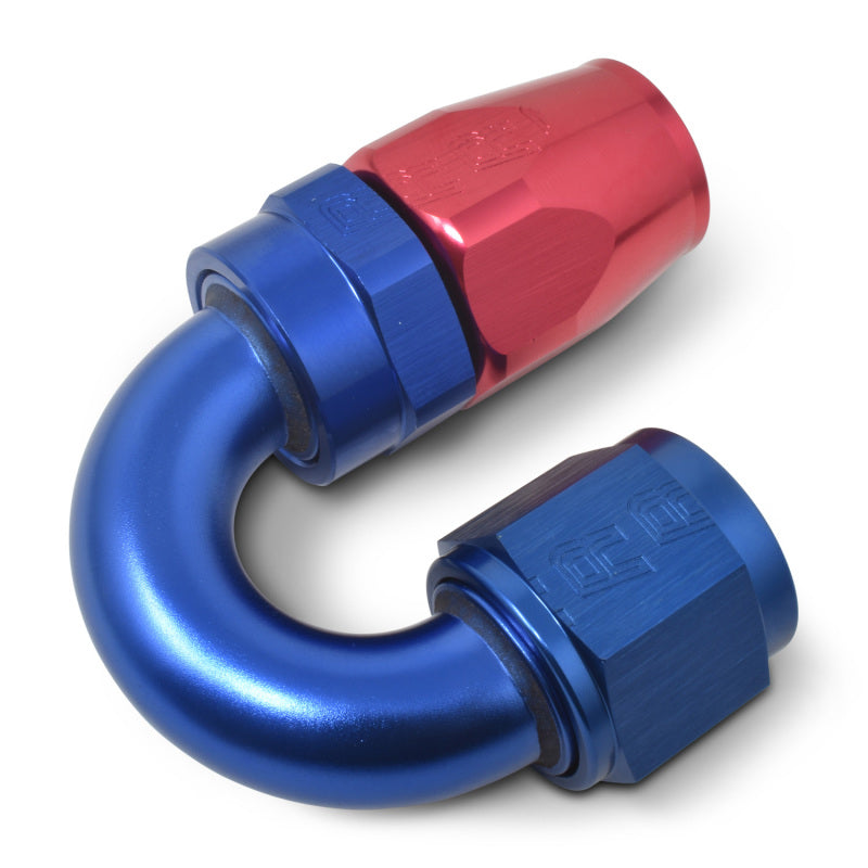 Russell 613530 Performance -12 AN Red/Blue 180 Degree Full Flow Swivel Hose End (With 1-1/8in Radius)
