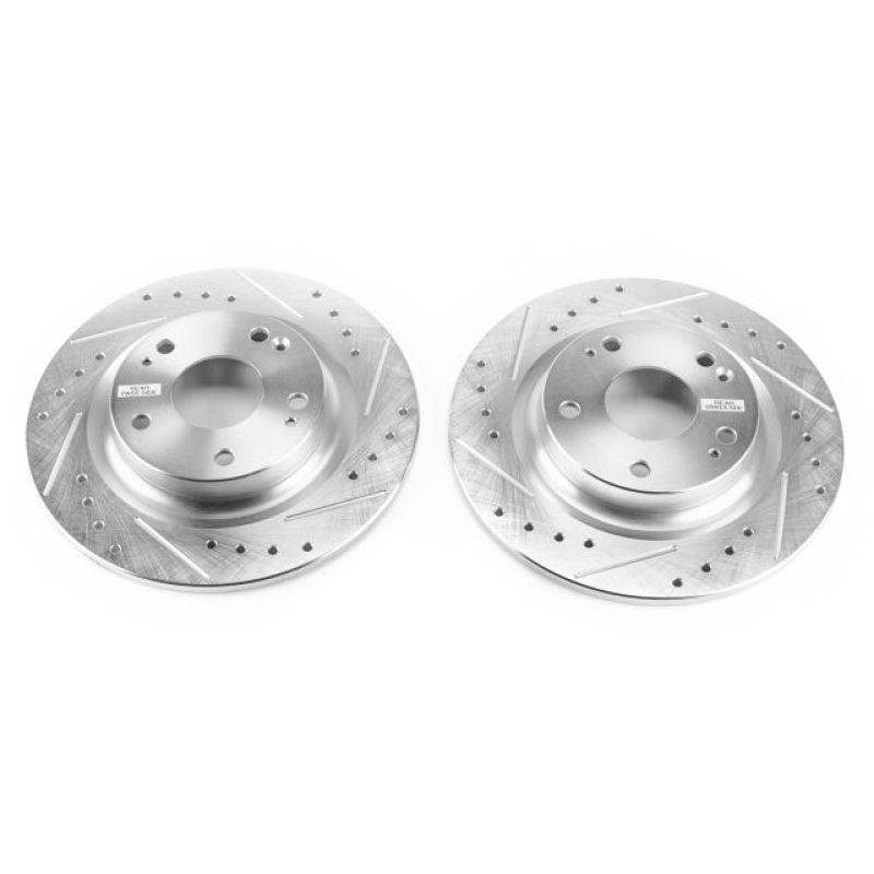 PowerStop fits Honda 17-18 Civic Si Rear Evolution Drilled & Slotted Rotors -