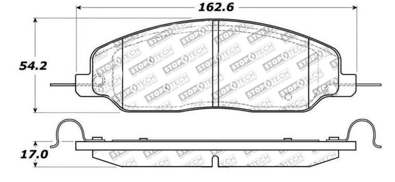 Stoptech 309.1081 Performance 05-09 Ford Mustang Cobra/Mach 1 V6/GT / 10 Shelby/Shelby GT Front Brake Pads