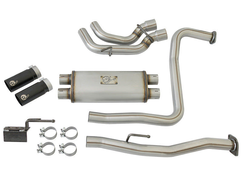 AFE 49-46124-B Series 3in 409 SS Cat-Back Exhaust w/ Black Tips 04-15 fits Niss