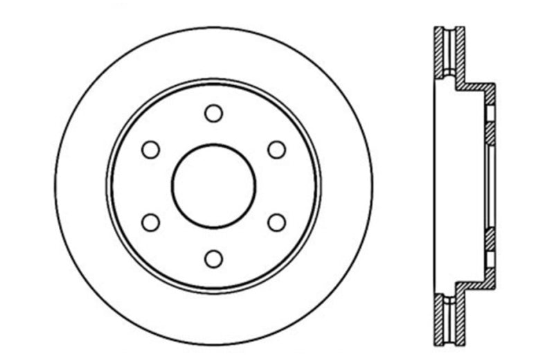 Stoptech 127.66040R 99-06 GMC Sierra (2dr) Front Right Slotted & Drilled Rotor