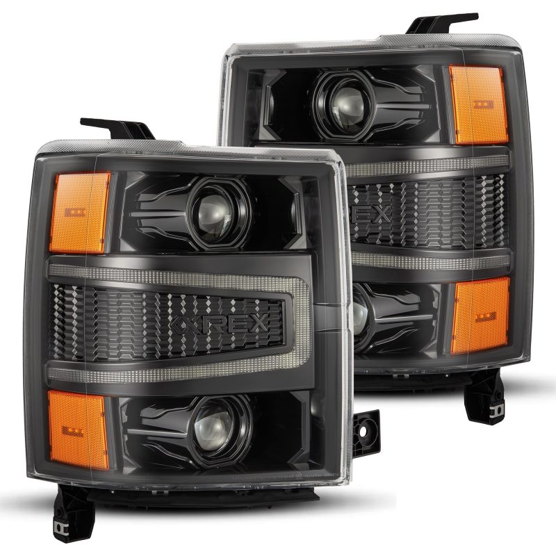 AlphaRex 880247 fits Chevy 14-15 1500 PRO-Series Projector Headlights, Alpha-Bl