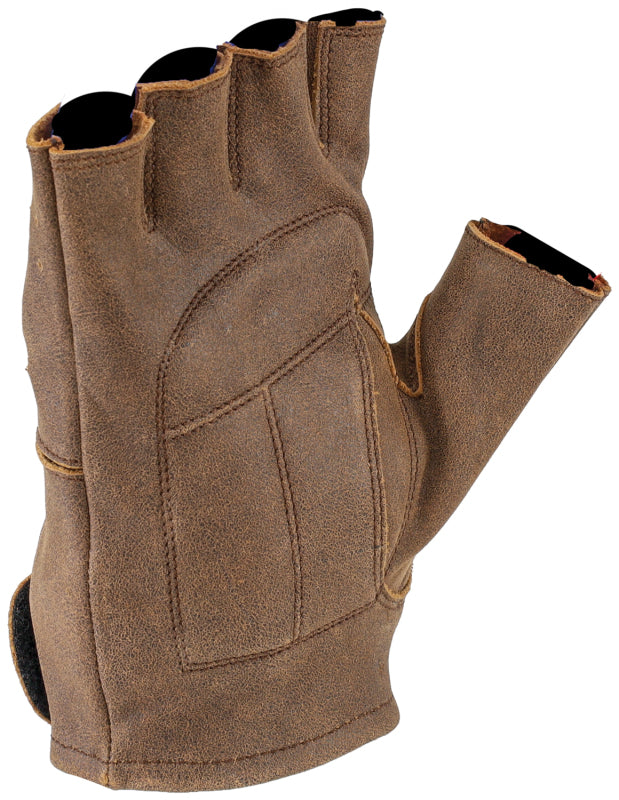 Kuryakyn 094460 Kuryakyn Leather By River Road Buster Vintage Shorty Gloves Black - Small