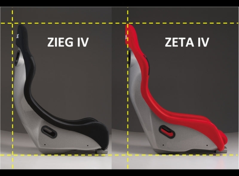Cusco BRD-HB1ACF Bride ZIEG IV - FRP Silver Shell / Black Seat FIA Approved