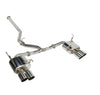 Remark RK-C4076S-02N 08-14 fits Subaru WRX STi GR Hatch Cat-Back Exhaust w/ SS Quad Tips (Non-Resonated)