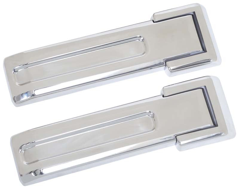 Kentrol 30017 fits Jeep 07-18 Wrangler JK Tailgate Hinge Overlays 4 Pieces - Polished Silver