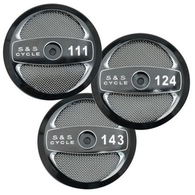 S&S 170-0321 Cycle 124in Air Cleaner Cover - Gloss Black