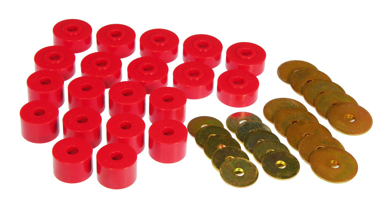 Prothane 13-103 85-89 fits Mitsubishi Montero Body Mount Kit - Red