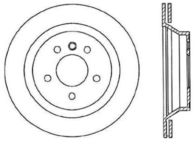 Stoptech 126.34037CSR 94-99 BMW M3 / 98-02 Z3 Cryo Slotted Rear Right Sport Brake Rotor