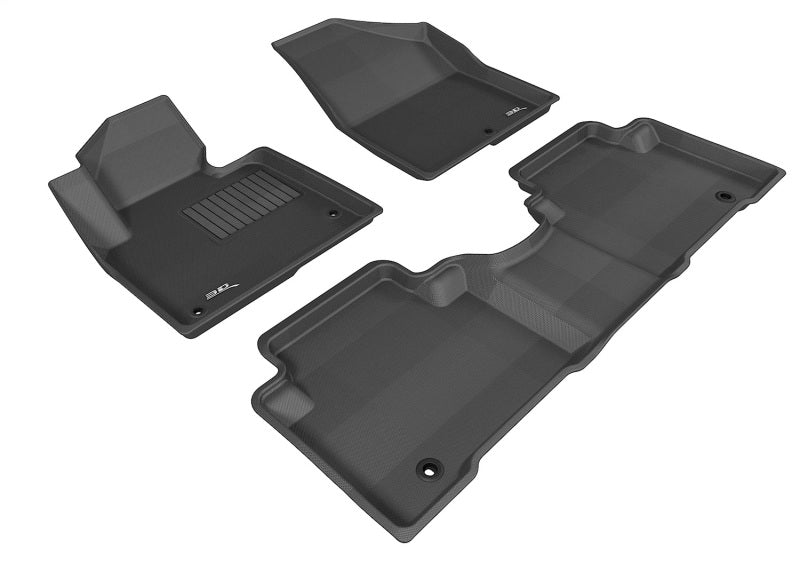 3D MAXpider 2017-2020 fits Hyundai Elantra Kagu 2nd Row Floormats - Black