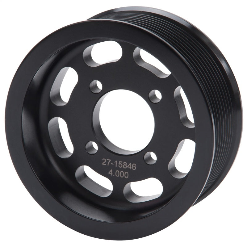 Edelbrock 15846 Pulley Supercharger Enforcer 10 Rib 4In Black