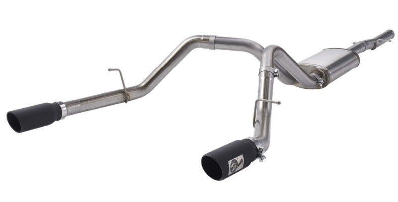AFE 49-44111-B GT Series 3 IN 409 SS Cat-Back Exhaust System w/ Black Tip fits