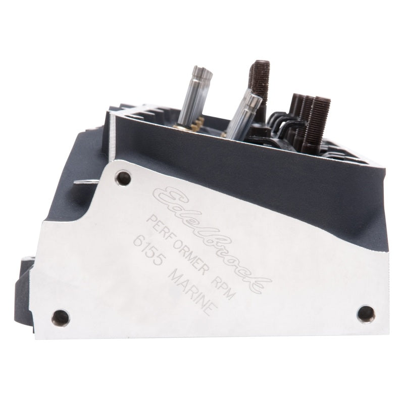 Edelbrock 61559 Single Marine BBC Rect Port Head w/ Valves