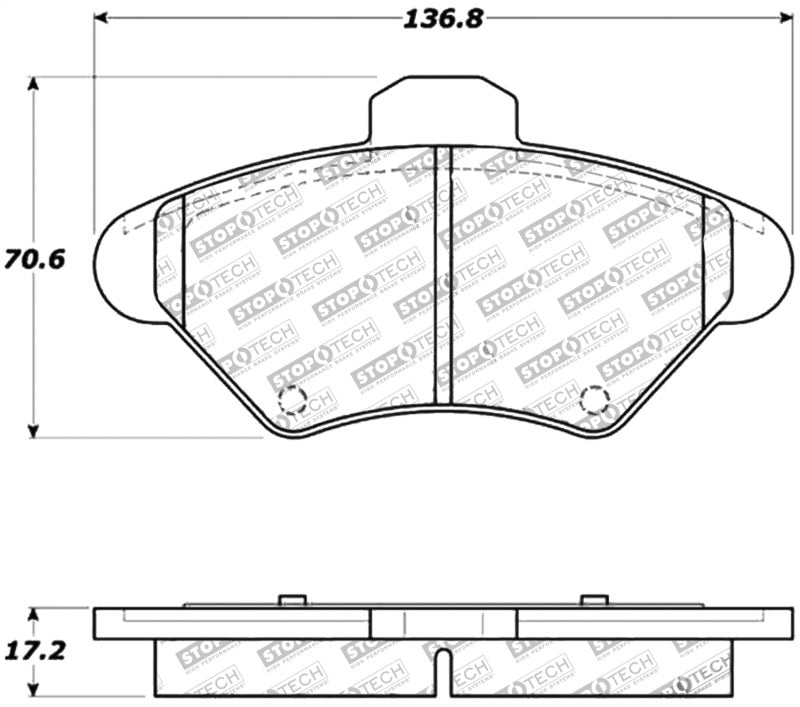 Stoptech 309.06 Performance 94-98 Ford Mustang / 93-97 Thunderbird / 93-97 Mercury Cougar Front Brake Pads