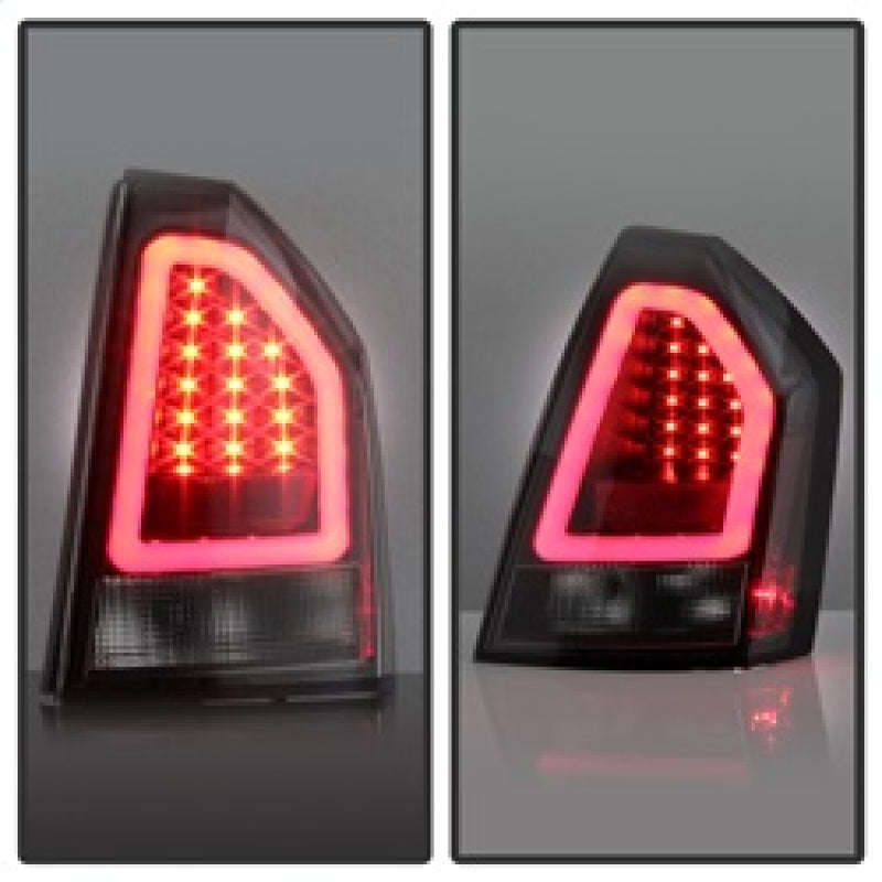 Spyder 5083326 fits Chrysler 05-07 300 V2 Light Bar LED Tail Lights - Black ALT