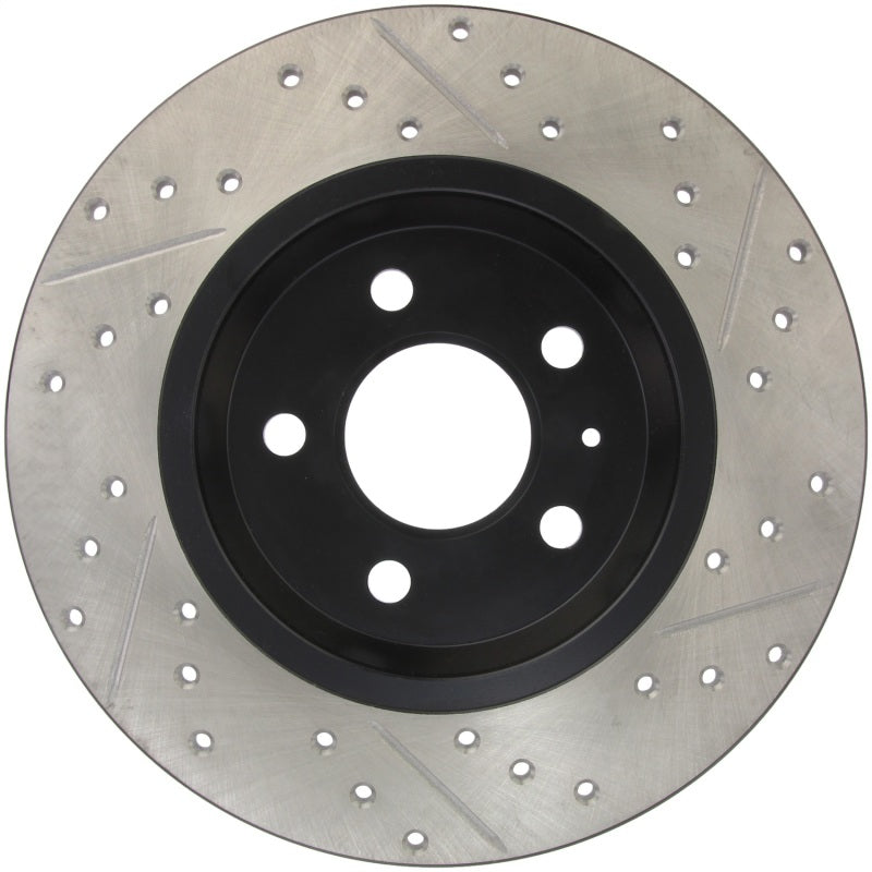 Stoptech 127.33127R Power Slot 09-10 fits Audi A4/A4 Quattro / 08-10 A5 / 10 S4 Rear Right Drilled & Slotted Rotor