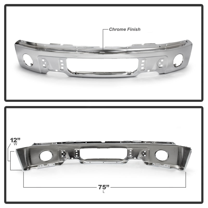 Spyder 9948480 fits Ford 09-14 F150 w/Fog Light Hole w/o Harley Model Front Bum