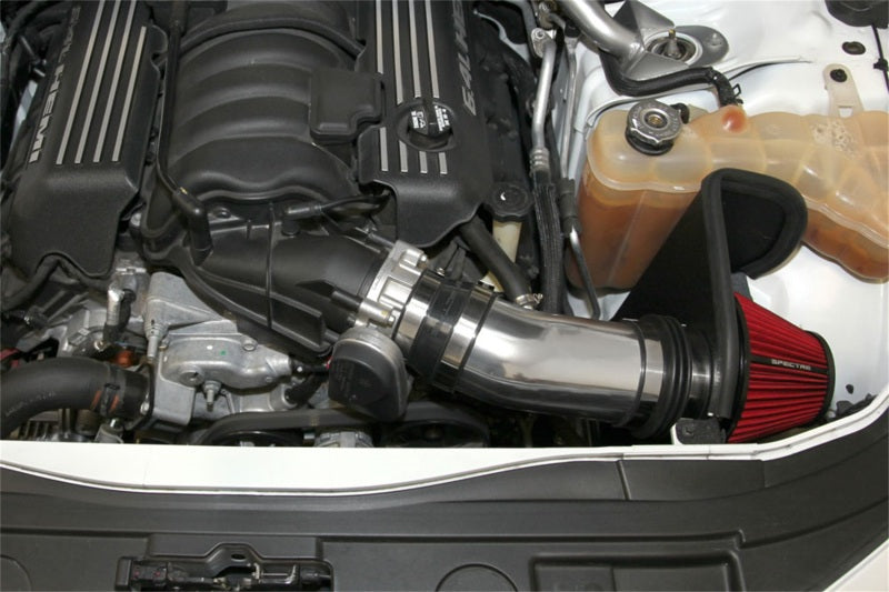 Spectre 9003 11-14 fits Challenger/Charger V8-6.4L F/I Air Intake Kit - Polished w/Red Filter