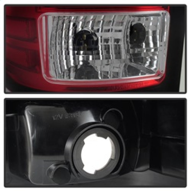 Spyder 5084767 fits GMC 07-13 Sierra 1500 V2 Light Bar LED Tail Lights - Red Cl