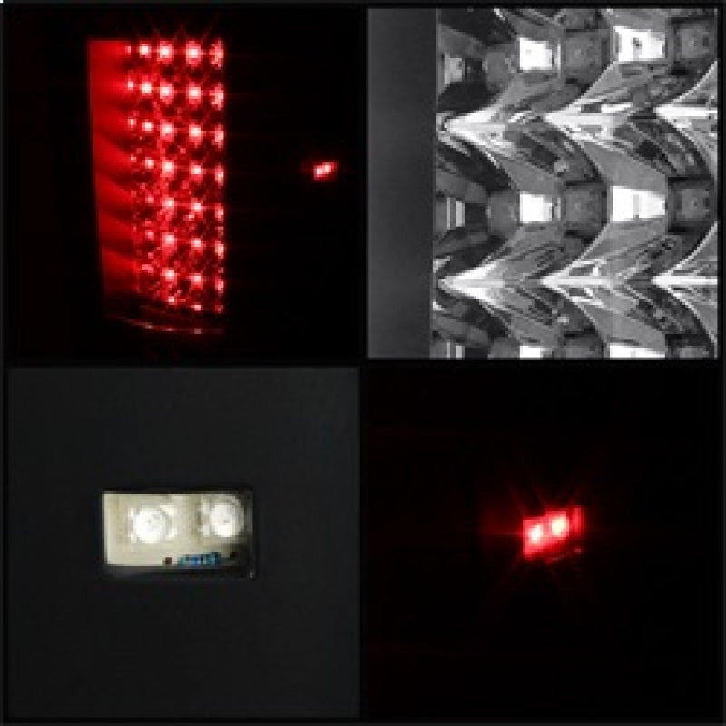 5073716 Xtune fits Chevy 07-13 Silverado LED Tail Lights Black ALT-JH-CS07-LED