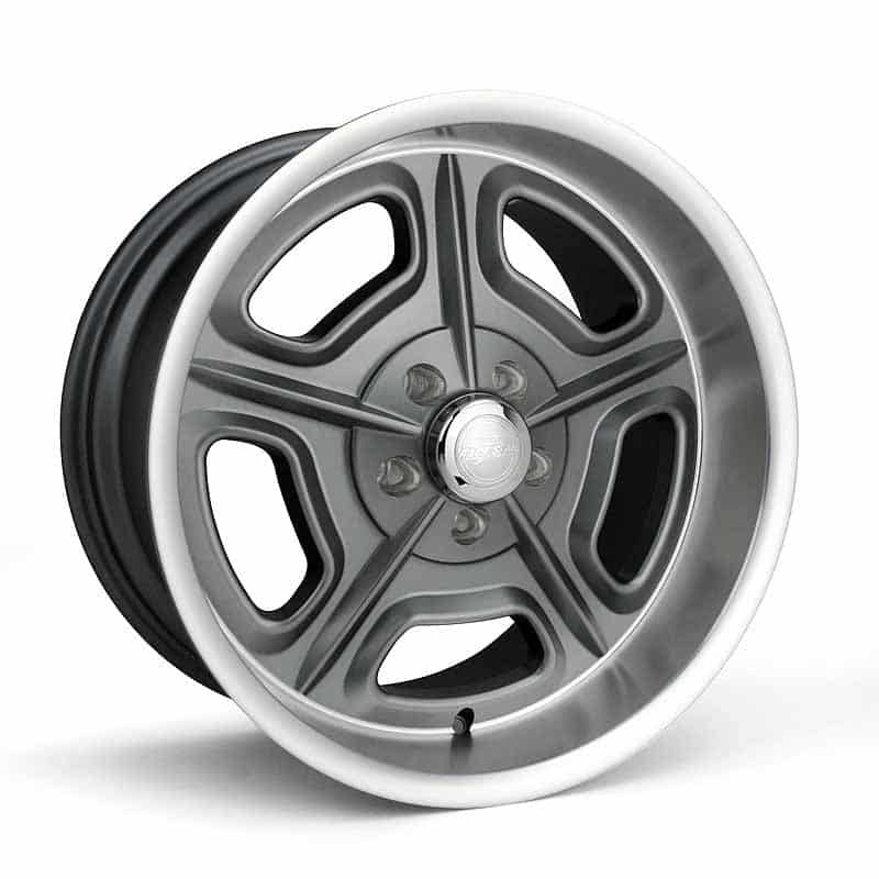 Race Star 615-5096-G1 92 Drag Star Bracket Racer Cap Short Plastic w/Medallion & Screws - Plated - Metallic Gray