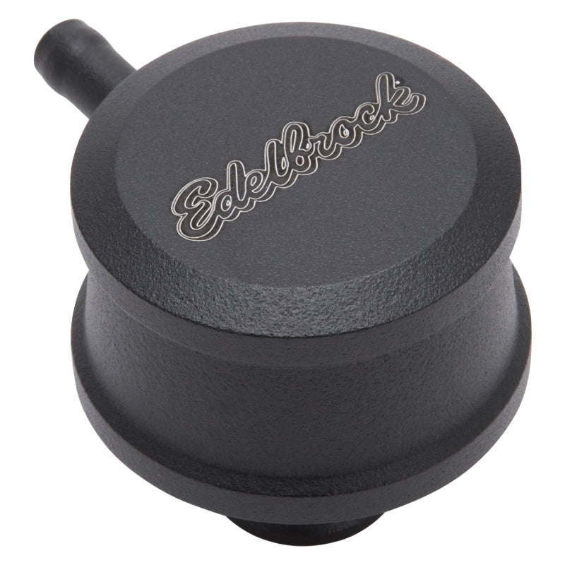 Edelbrock 4406 PCV for Valve Cover Aluminum Round Push In w/ 90-Degree Port Breather Look
