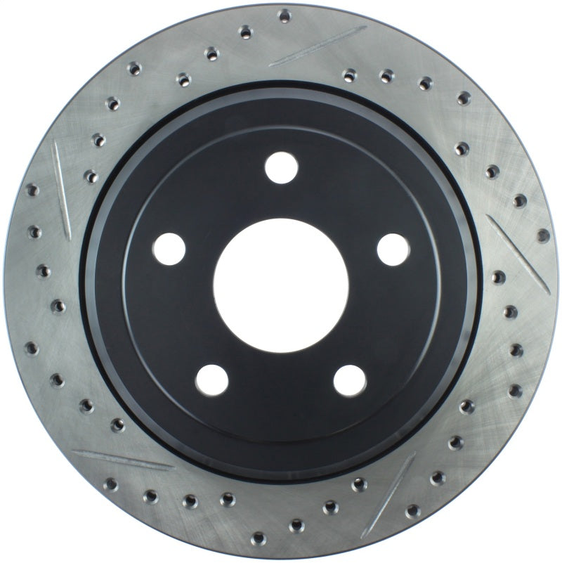 Stoptech 127.58007R Slotted & Drilled Sport Brake Rotor 11-17 Jeep Grand Cherokee (Excludes SRT8)