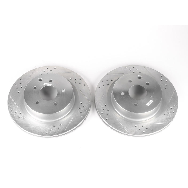 PowerStop fits Infiniti 03-04 G35 Rear Evolution Drilled & Slotted Rotors - Pair