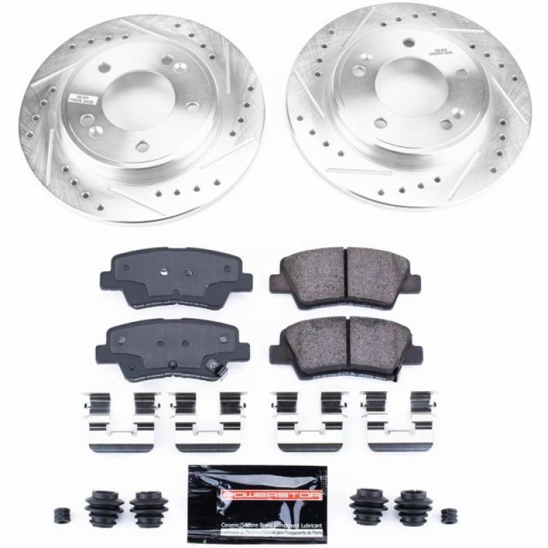 PowerStop K8331 2019 fits Hyundai Veloster Rear Z23 Evolution Sport Brake Kit