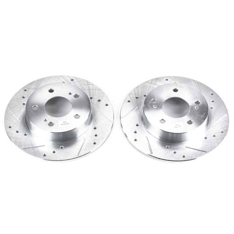 PowerStop fits Infiniti 96-01 I30 Rear Evolution Drilled & Slotted Rotors - Pair