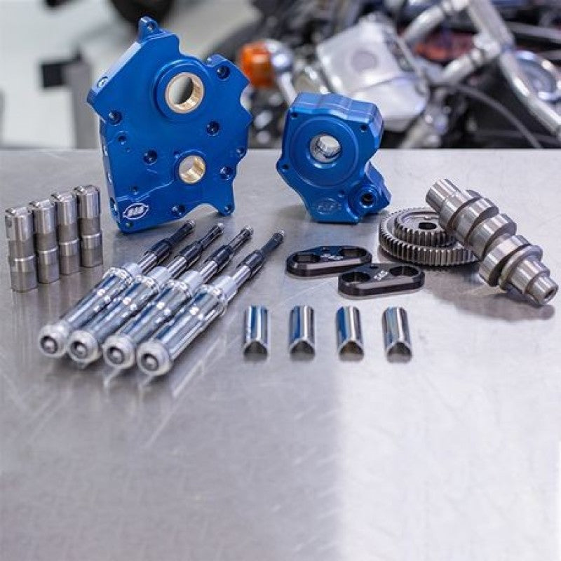 S&S 310-1005A Cycle 2017+ M8 Models Gear Drive 465G Cam Chest Kit w/ Chrome Push