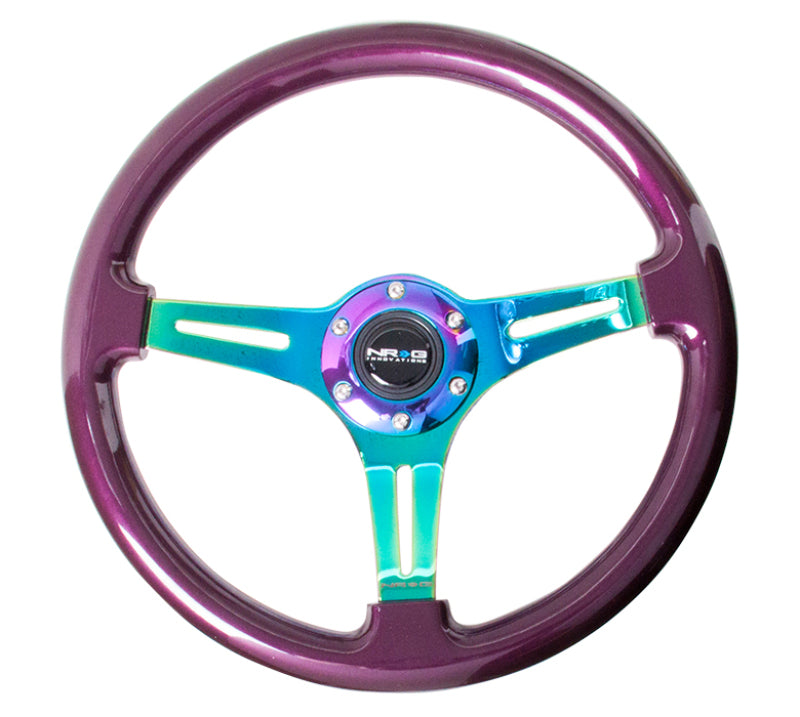 NRG ST-015MC-PP ST-015MC-PP Classic Wood Grain Steering Wheel Purple Pearl