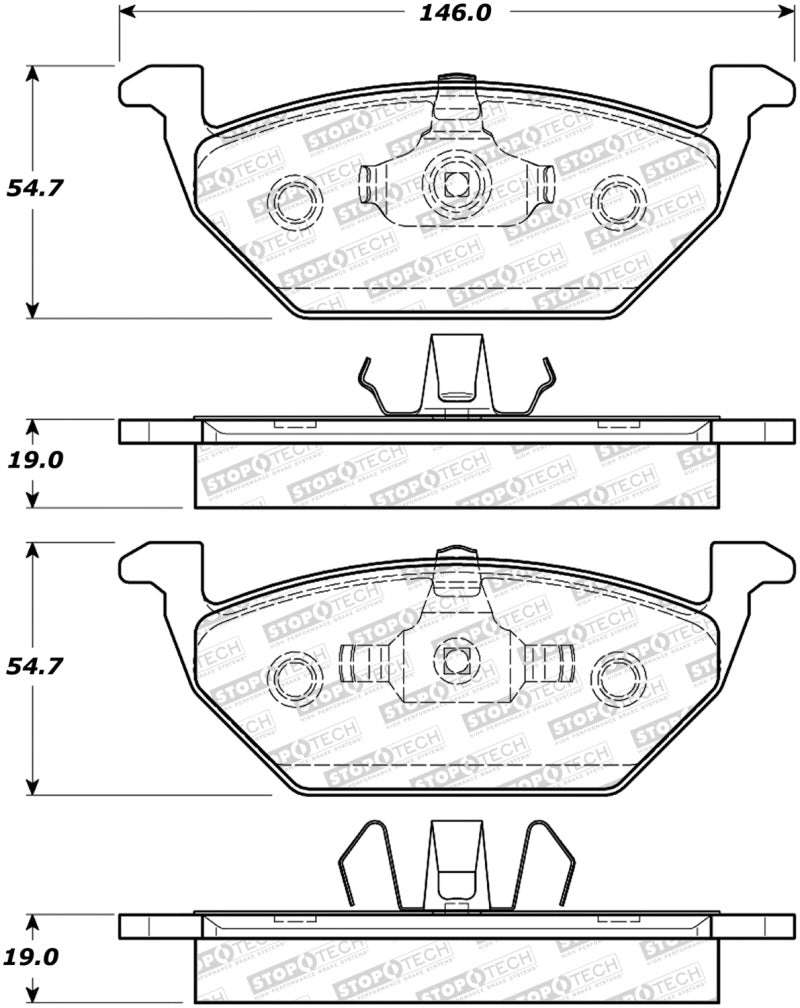 Stoptech 308.0768 Street Brake Pads