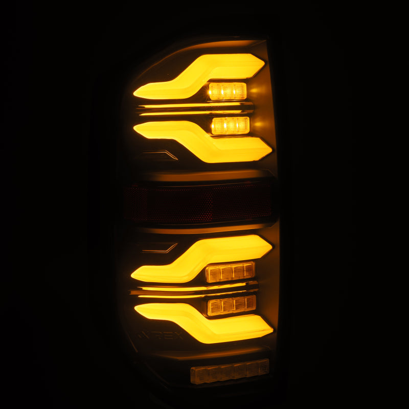 AlphaRex 672030 fits Toyota 14-21 Tundra LUXX LED Taillights Alpha Blk w/Activ