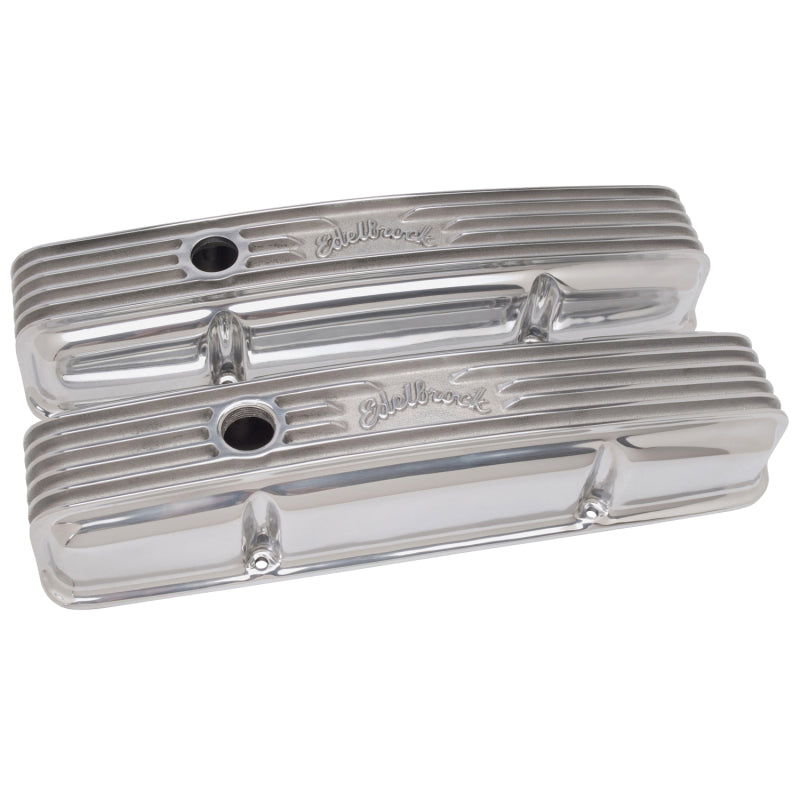 Edelbrock 4144 Valve Cover Classic Series fits Chevrolet 1959-1986 262-400 CI V8 Polshed