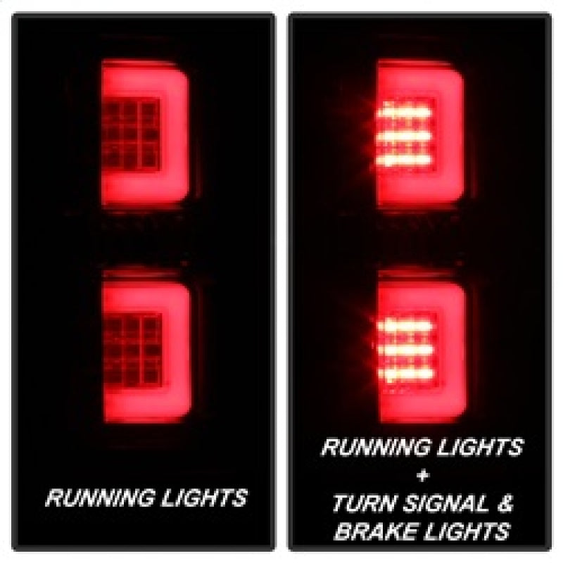 Spyder 5084224 fits Ford 09-14 F150 V2 Light Bar LED Tail Lights - Red Clear (A