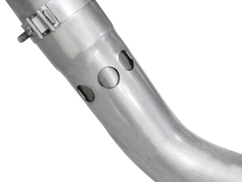 AFE 49-43122-B Bore-HD 4in 409 Stainless Steel DPF-Back Exhaust w/Black Tip 15-